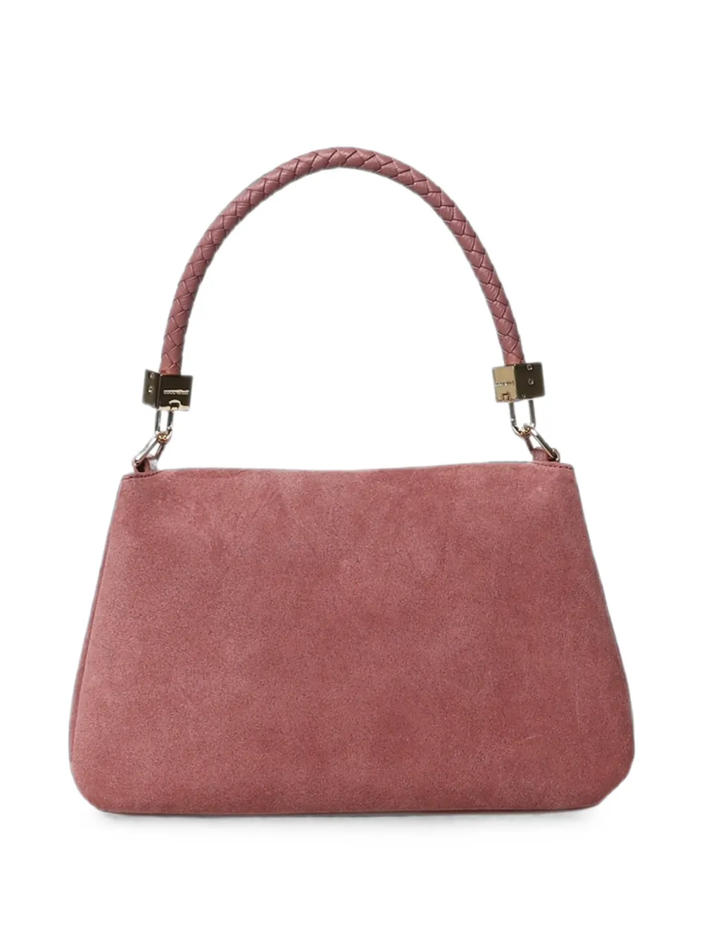 Coccinelle Tiggy suède shopper met gevlochten handvat Roze
