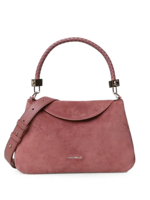 Coccinelle Tiggy suede braided-handle tote bag