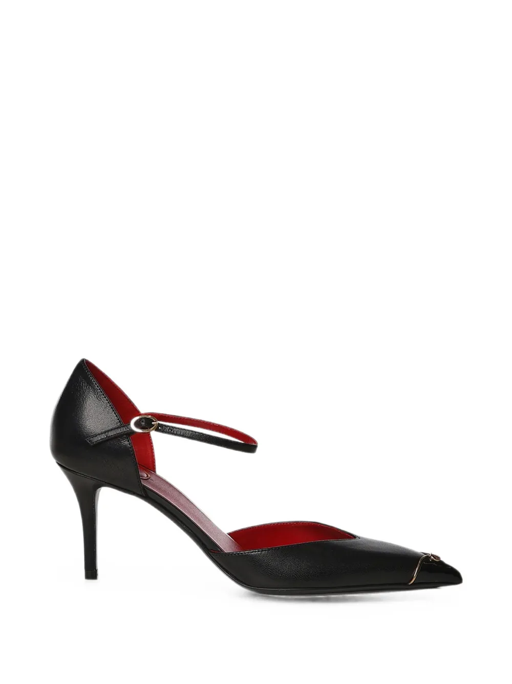 Valentino Garavani buckle-fastening leather pumps Zwart