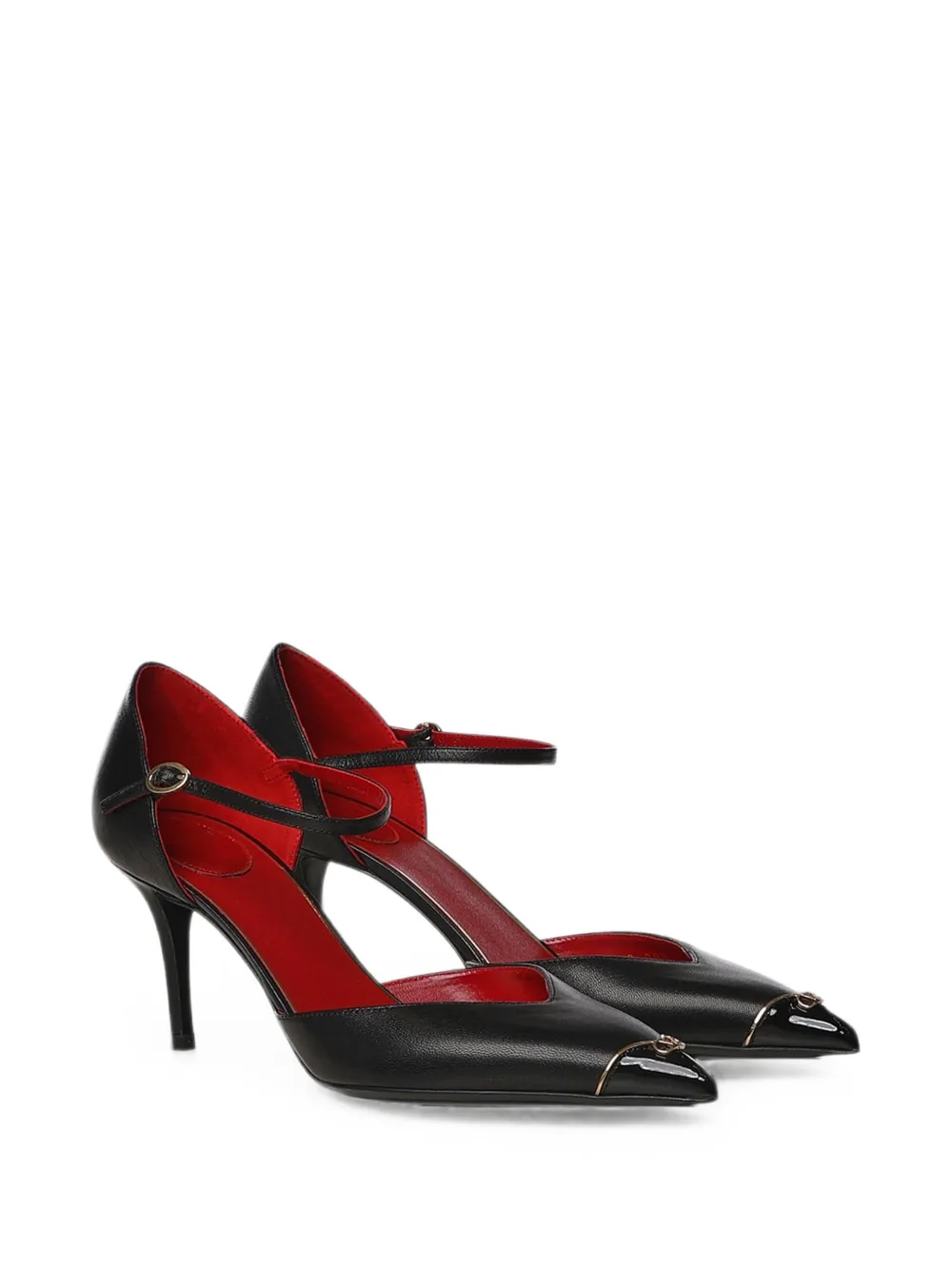 Valentino Garavani buckle-fastening leather pumps Zwart