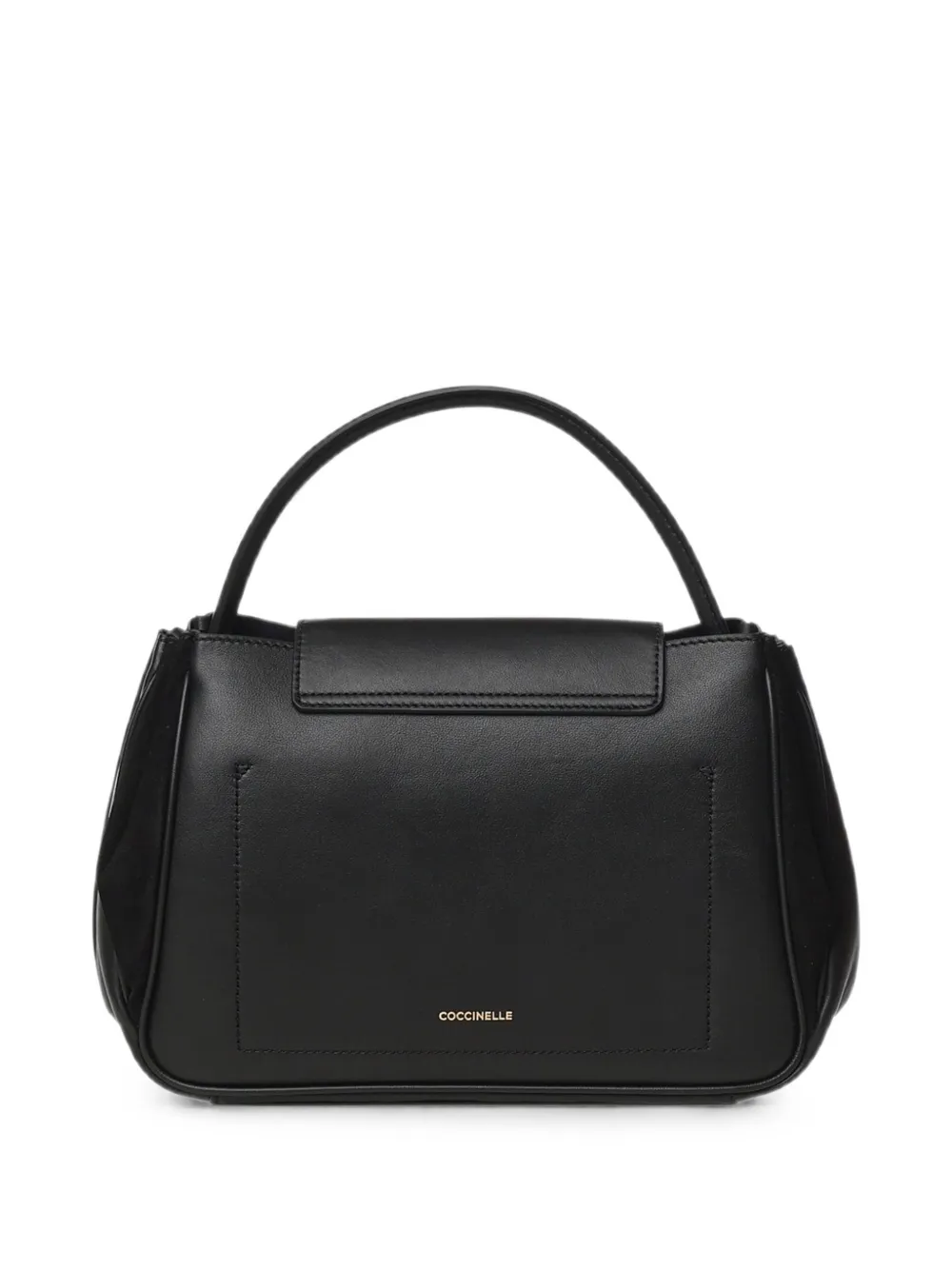 Coccinelle Shopper met leren vlak Zwart
