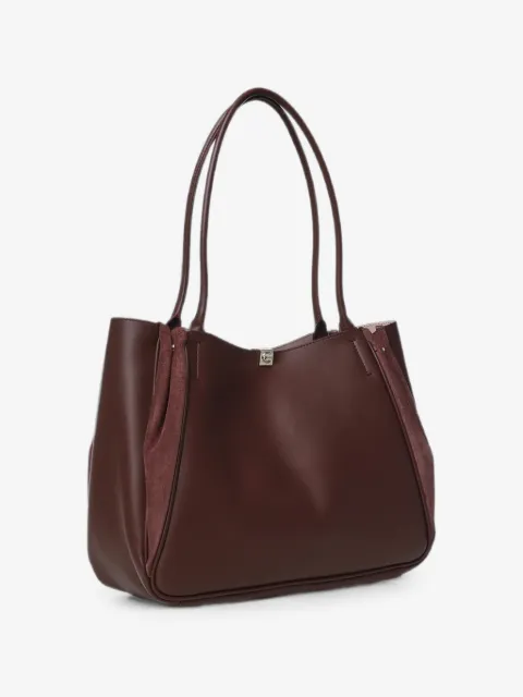 Coccinelle bolso de hombro con paneles de ante