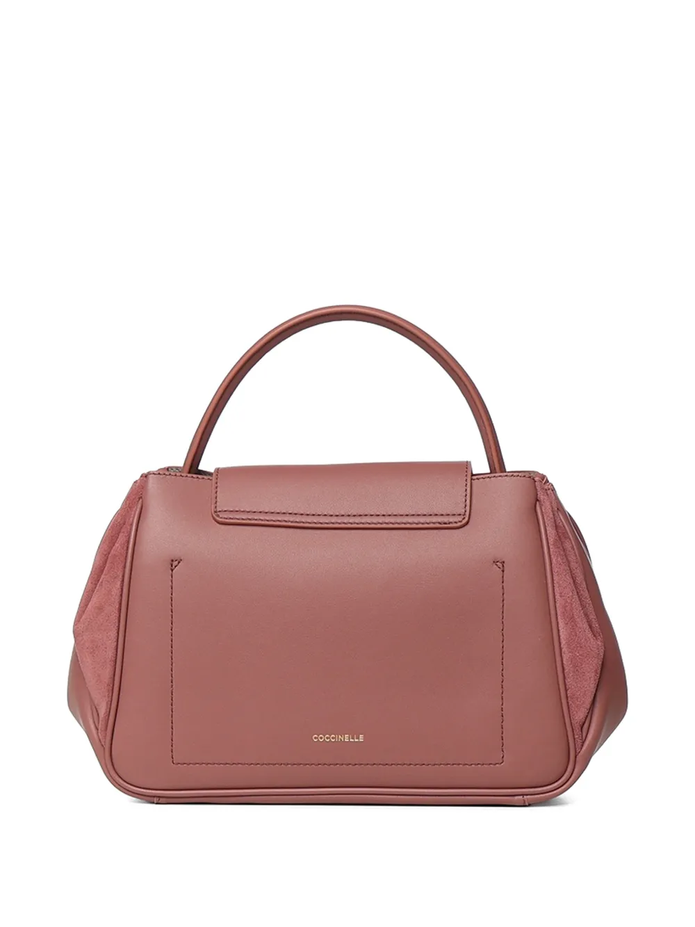 Coccinelle Leren shopper met suède vlakken Roze