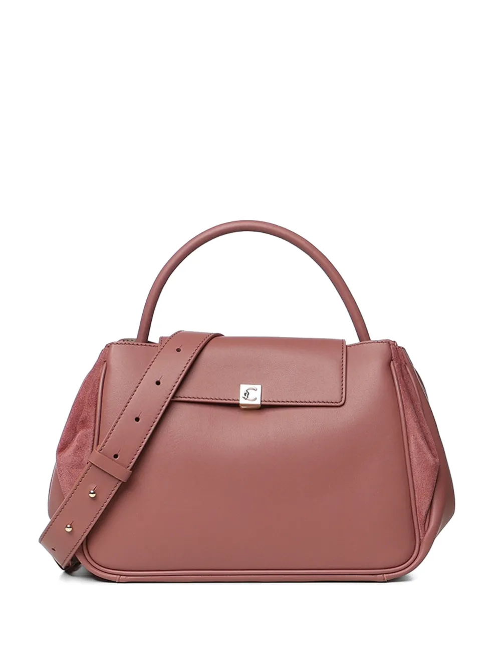 Coccinelle suede-panelled leather tote bag · OS