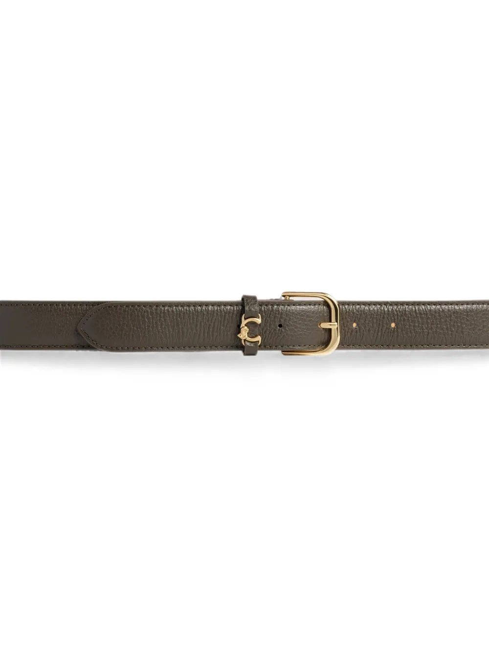 Coccinelle Loop riem van bewerkt leer Groen