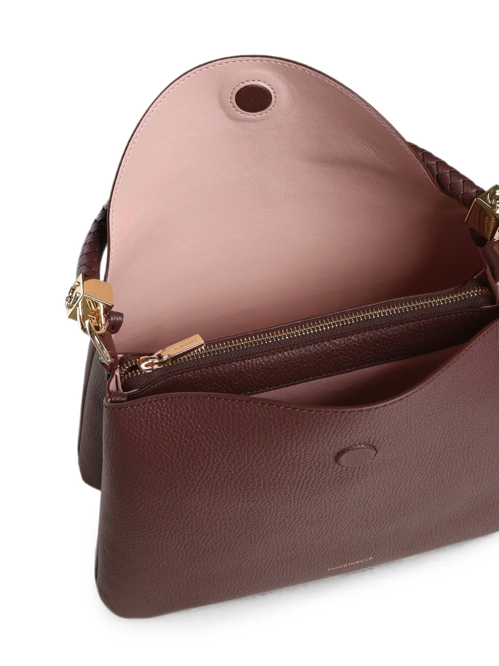 Coccinelle Medium Tiggy bewerkte shopper met gevlochten handvat Bruin