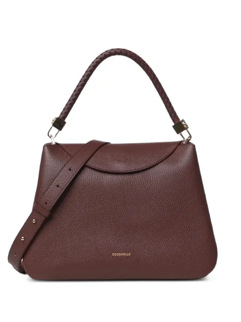 Coccinelle medium Tiggy braided-handle pebbled tote bag
