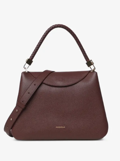 Coccinelle medium Tiggy braided-handle pebbled tote bag