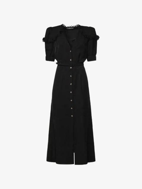 Alessandra Rich ruffled silk-jacquard midi dress