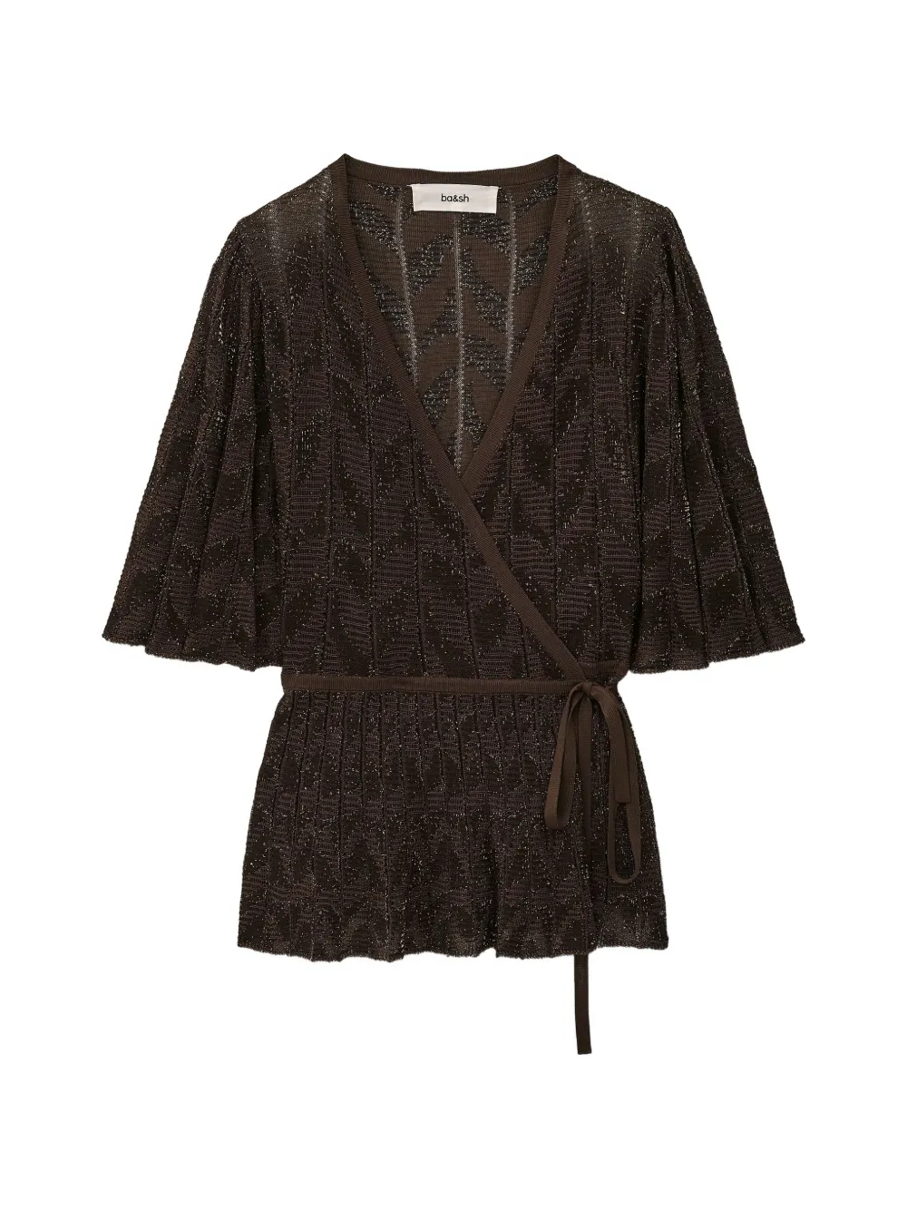 Ba&Sh Wendy wrap T-shirt - Marrone