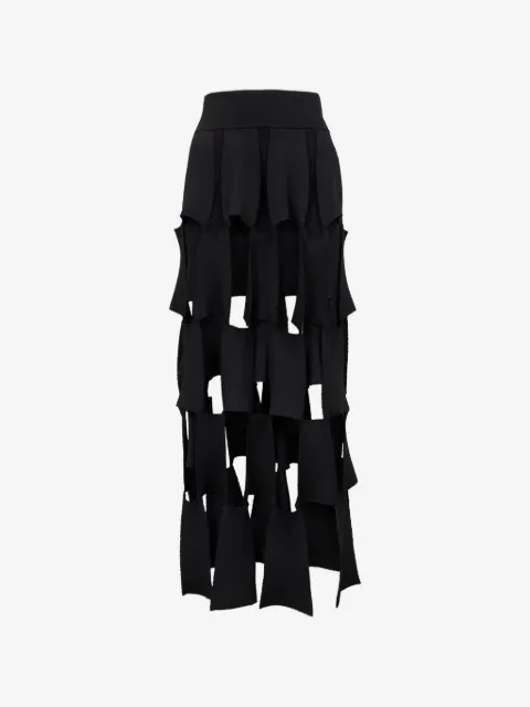 A.W.A.K.E. Mode laser-cut knitted maxi skirt