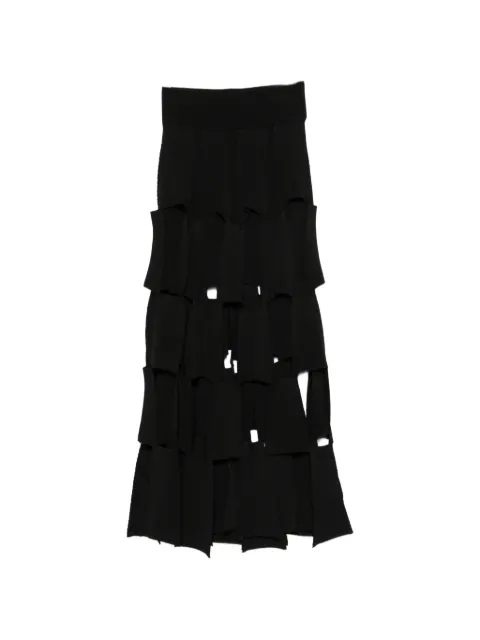 A.W.A.K.E. Mode laser-cut knitted maxi skirt