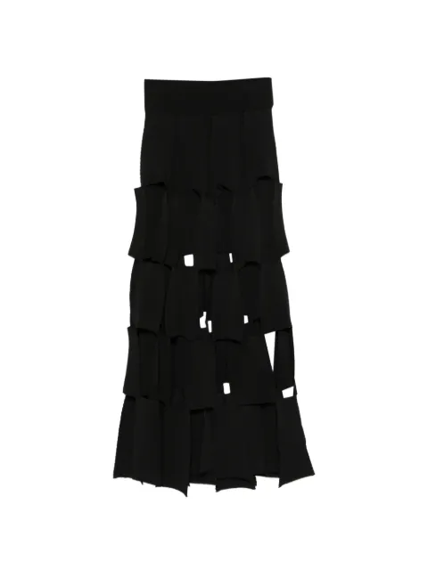 A.W.A.K.E. Mode laser-cut knitted maxi skirt