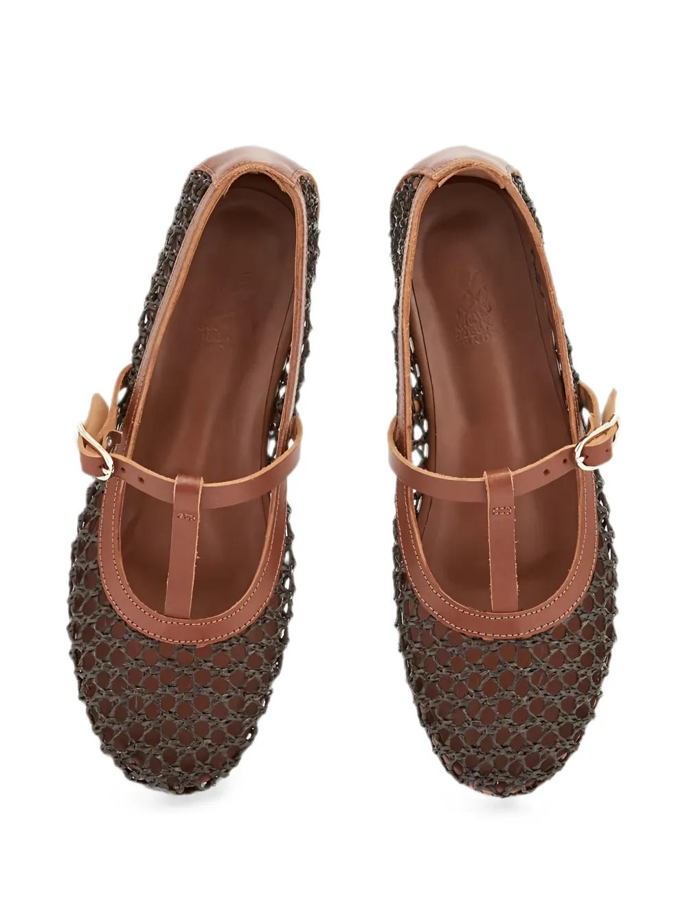 Ancient Greek Sandals Aerati woven T-bar ballet flats Bruin