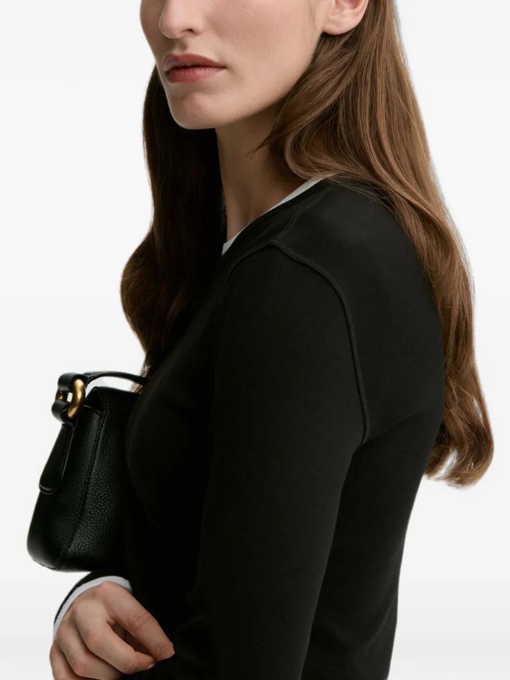 By Malene Birger Brita katoenenT-shirt met lange mouwen Zwart