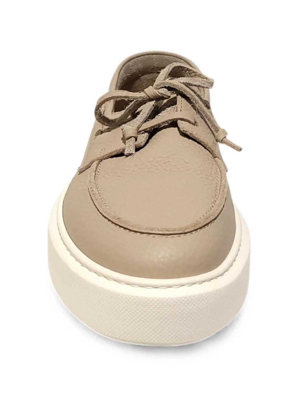 Henderson Baracco grainy leather loafers Beige