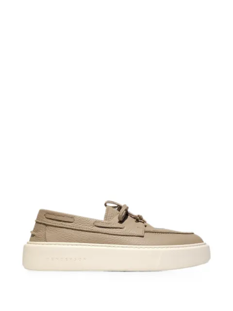 Henderson Baracco grainy leather loafers