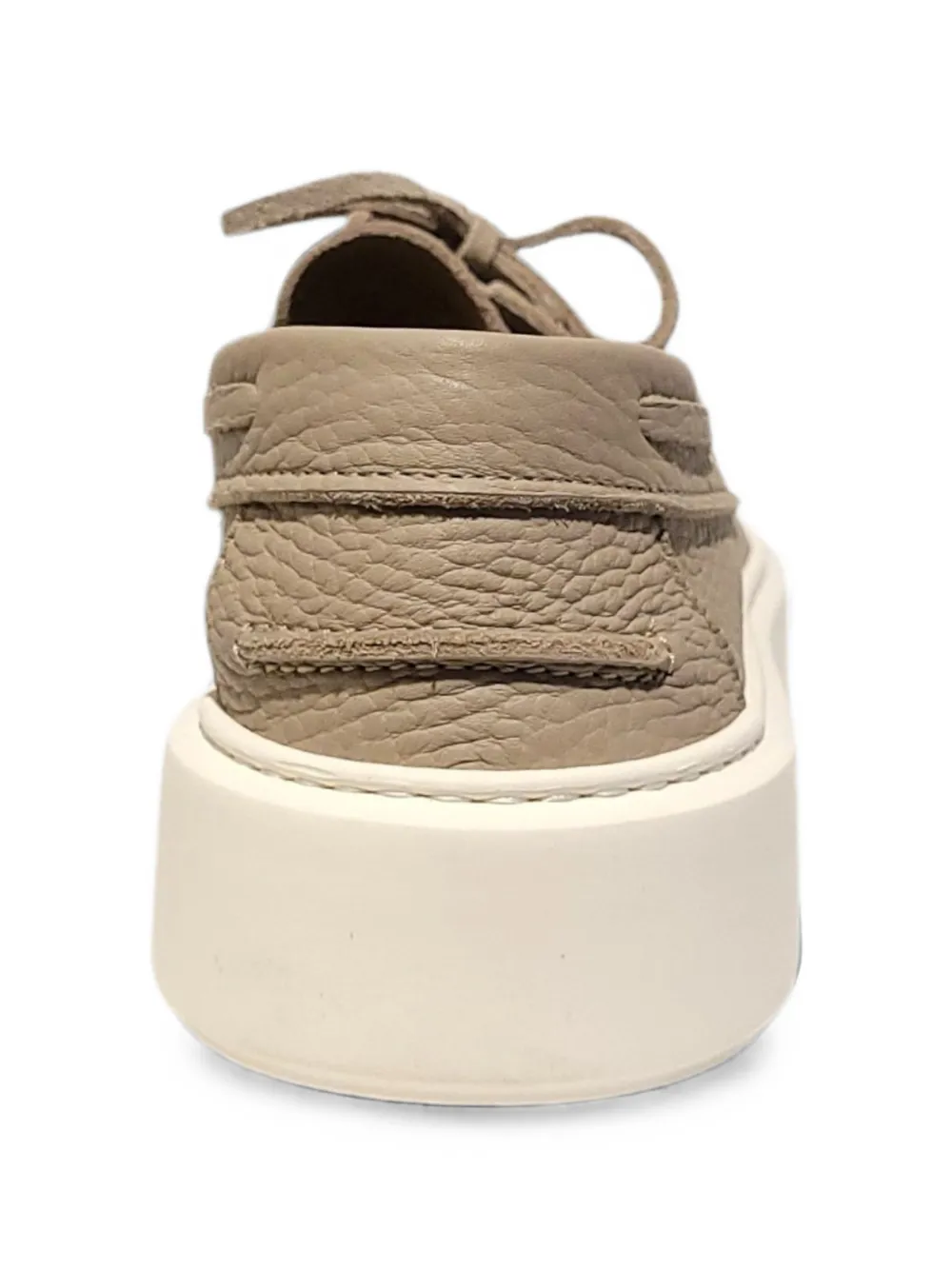 Henderson Baracco grainy leather loafers Beige