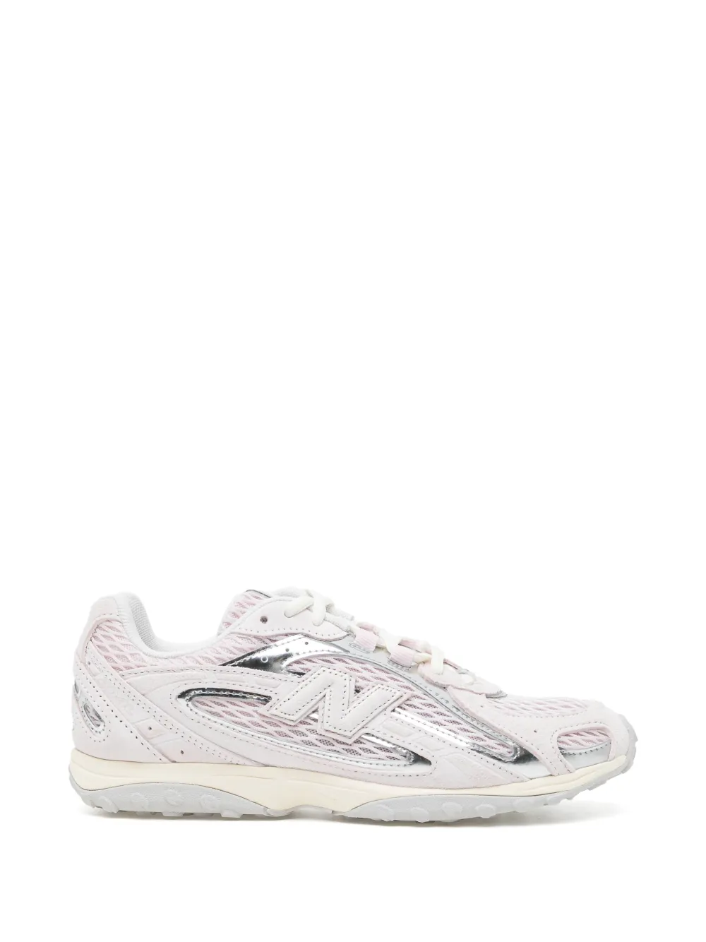 New Balance Sneakers in pelle scamosciata con inserti in rete - Rosa