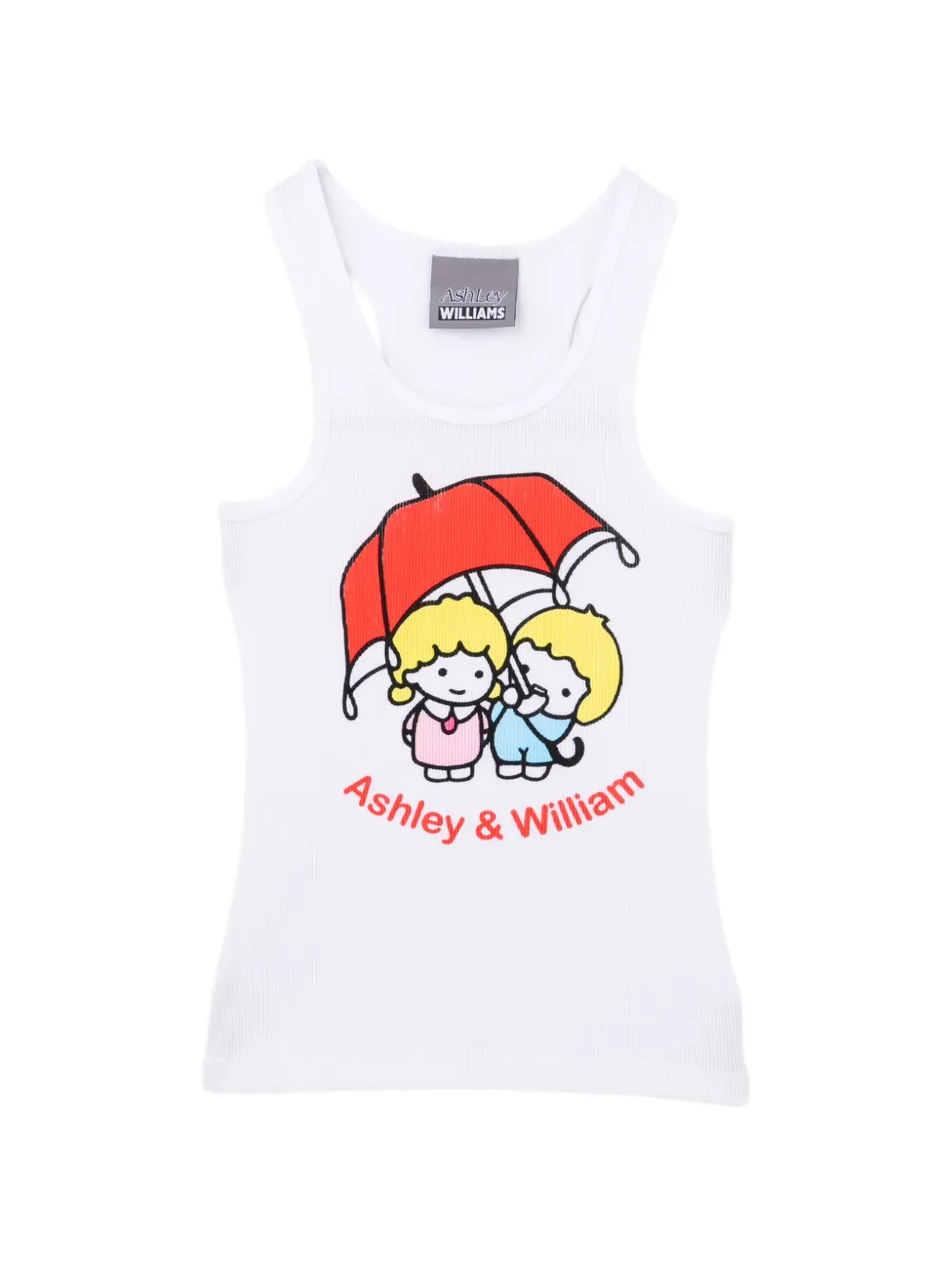 Ashley Williams graphic-print vest top
