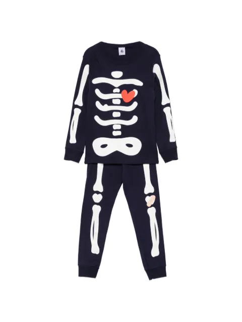 Petit Bateau skeleton-print pajamas