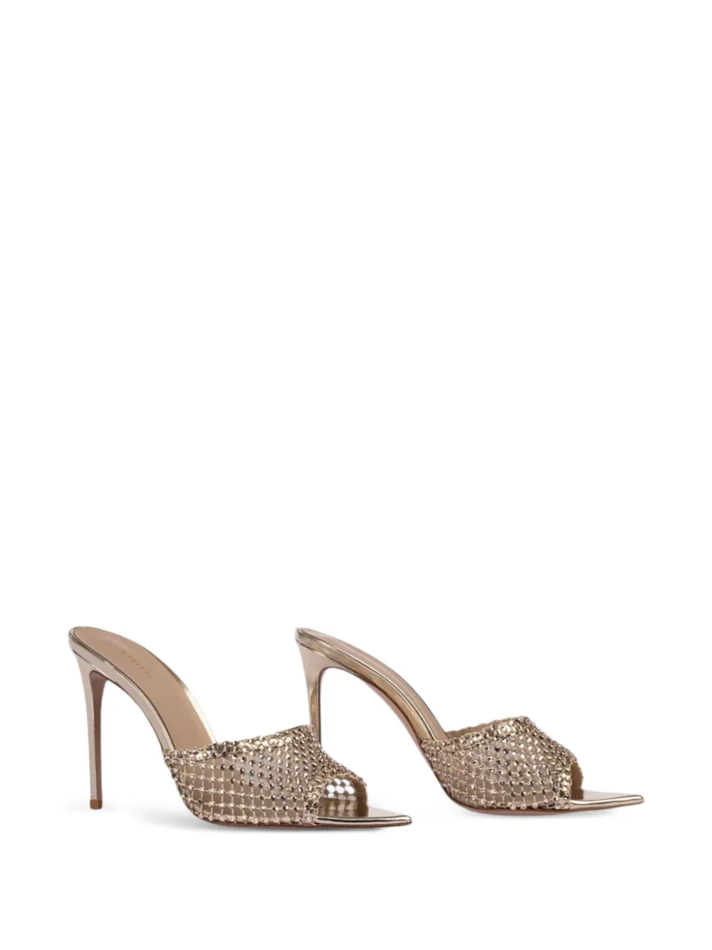 Le Silla crystal-embellished pointed-toe sandals Goud