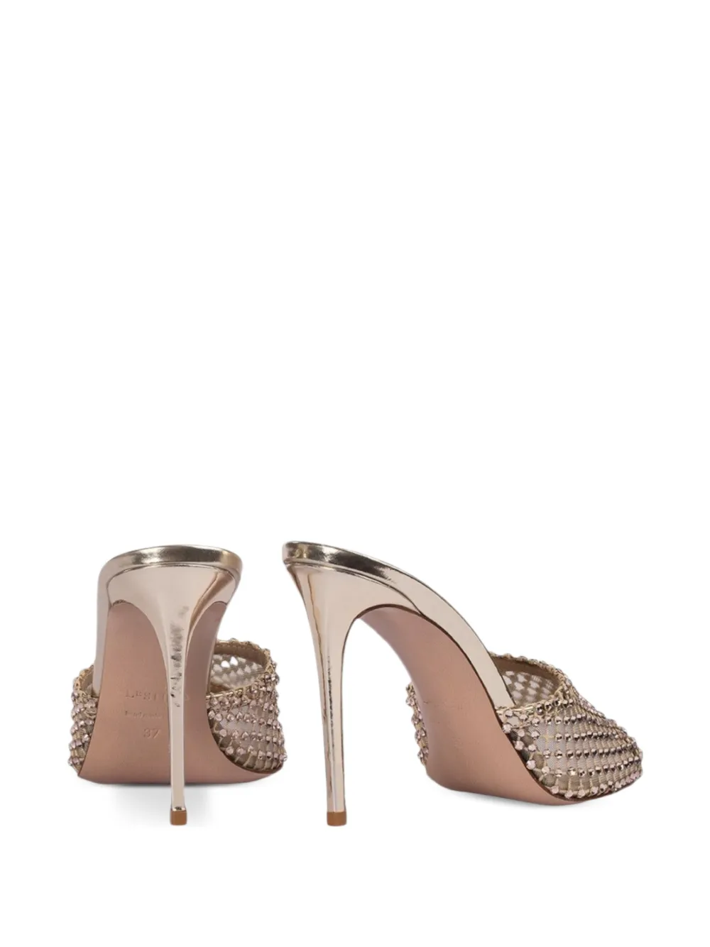 Le Silla crystal-embellished pointed-toe sandals Goud