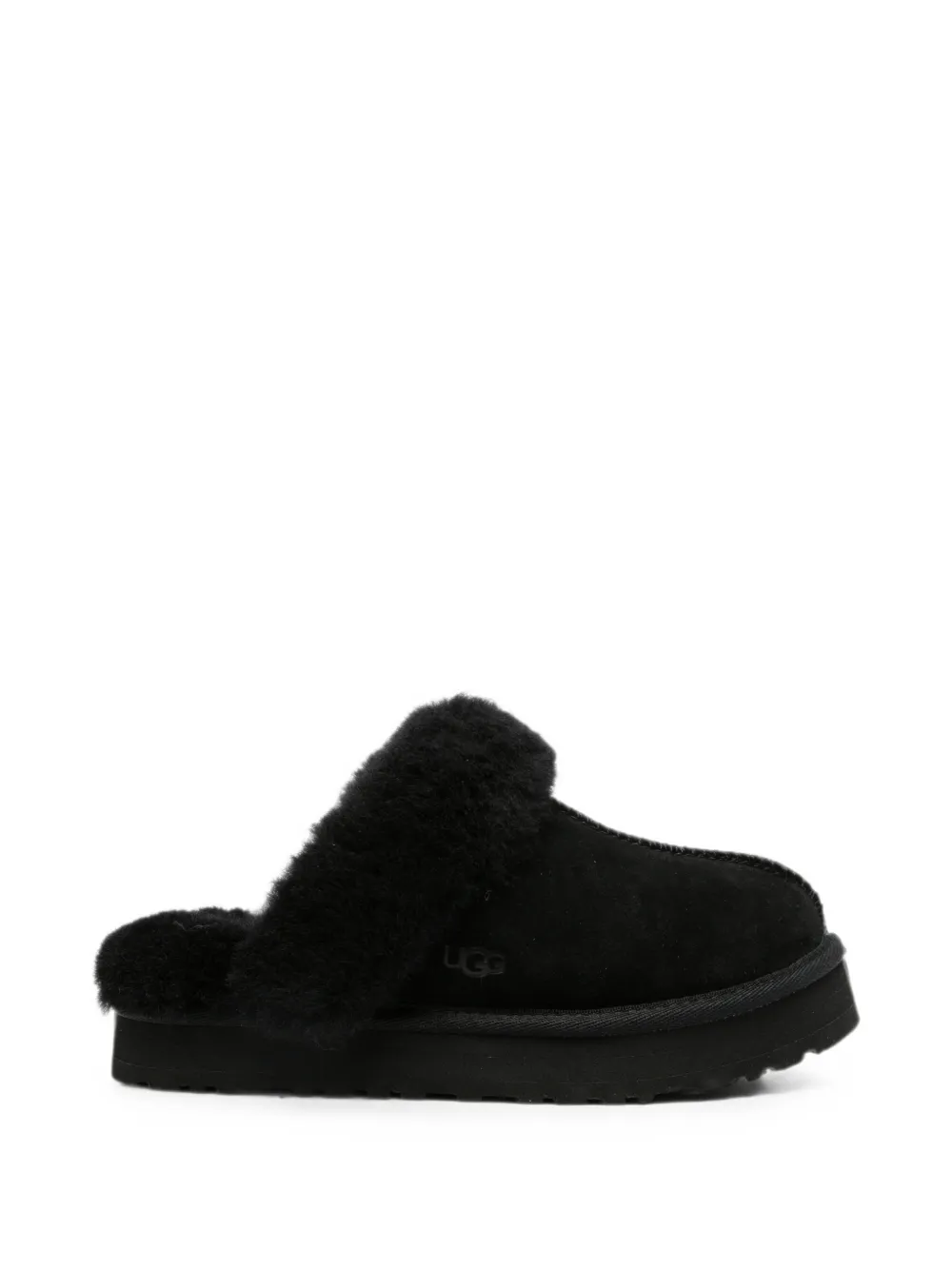 UGG Kids Disquette suede slippers - Nero