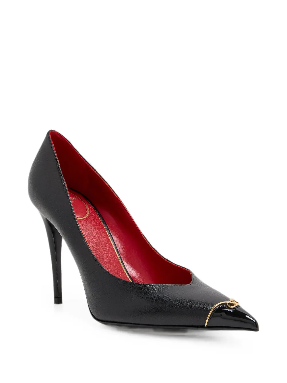 Valentino Garavani VLogo Signature leather pumps Zwart