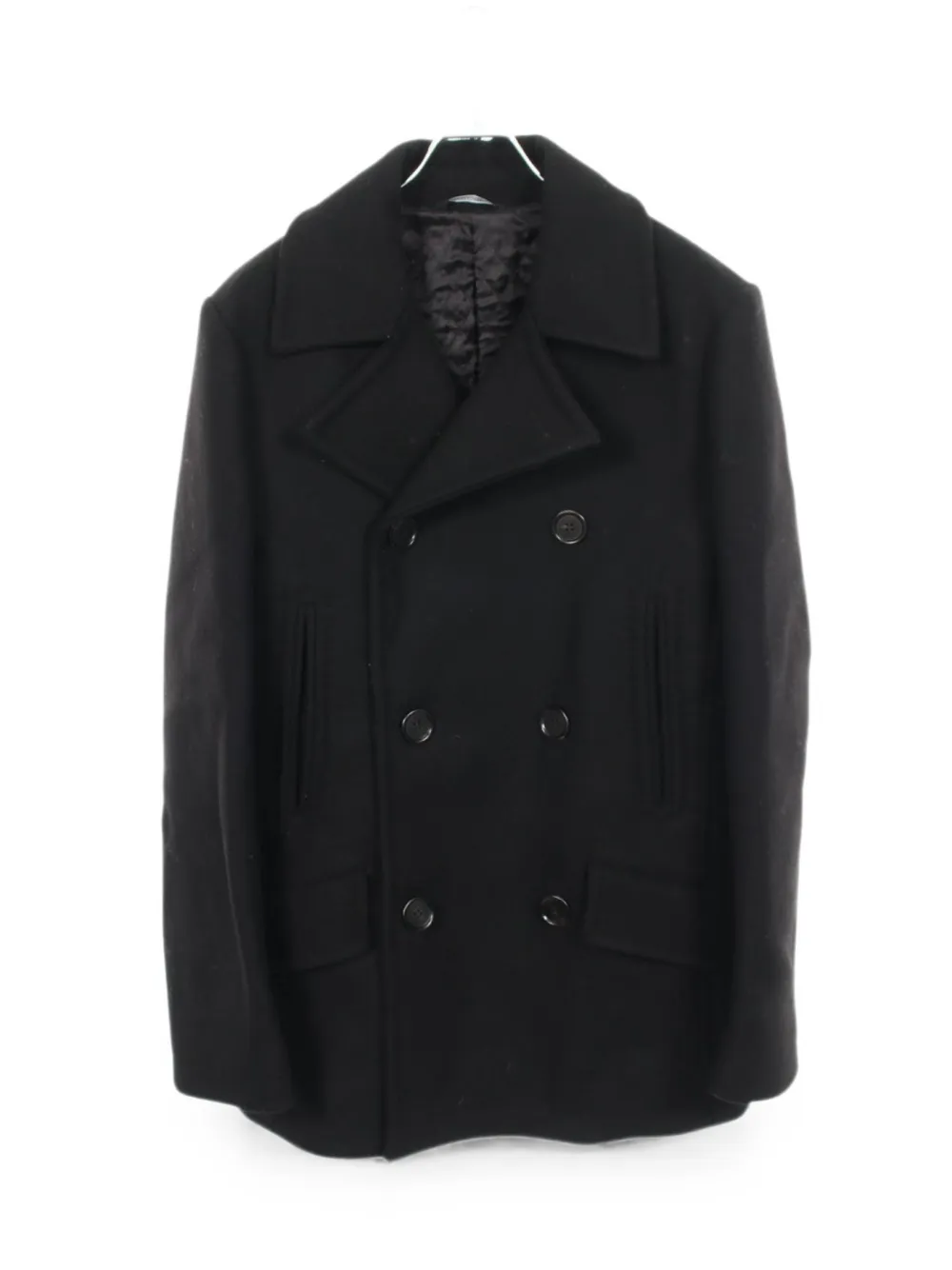 Pre-owned Dolce & Gabbana 2010s Double-breasted Pea Coat In Black