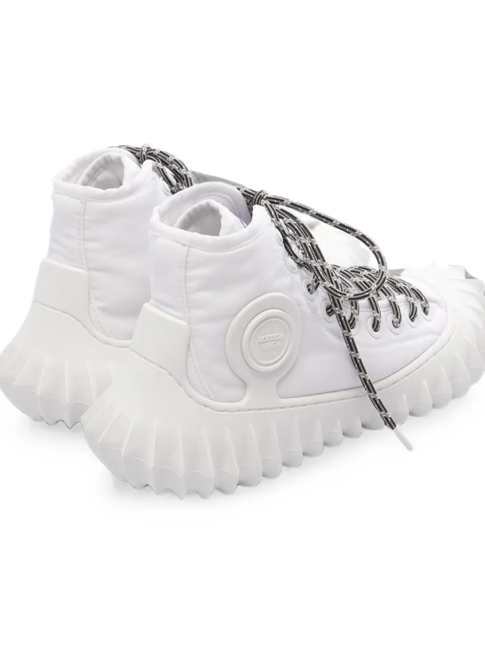 Pre-owned Bottega Veneta 2020s Denver High-top Sneakers In 白色