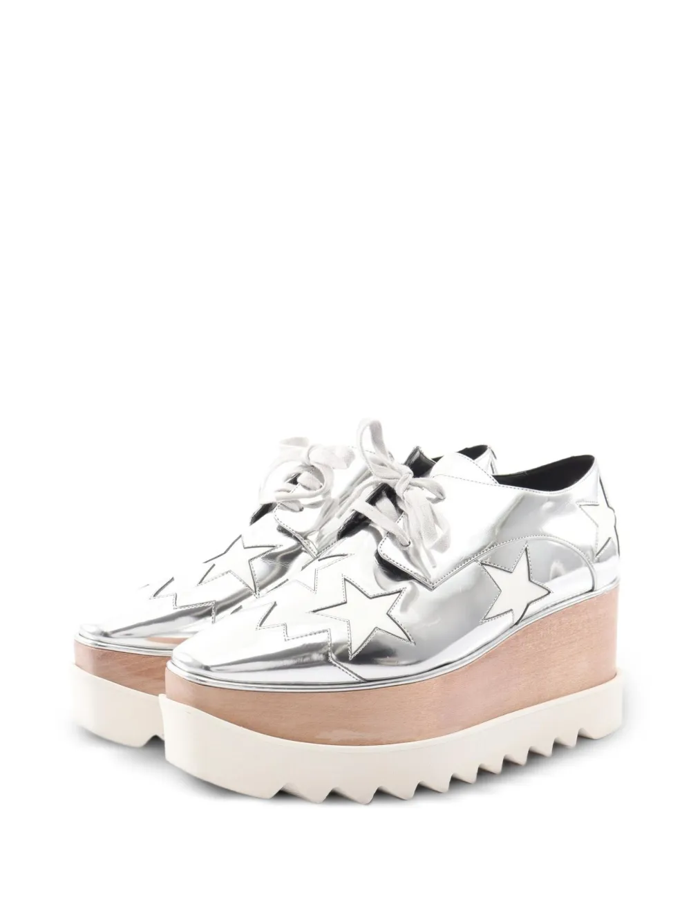 Stella McCartney Pre-Owned 2010s Elyse Derby-Schuhe mit Sterndetail - Silber