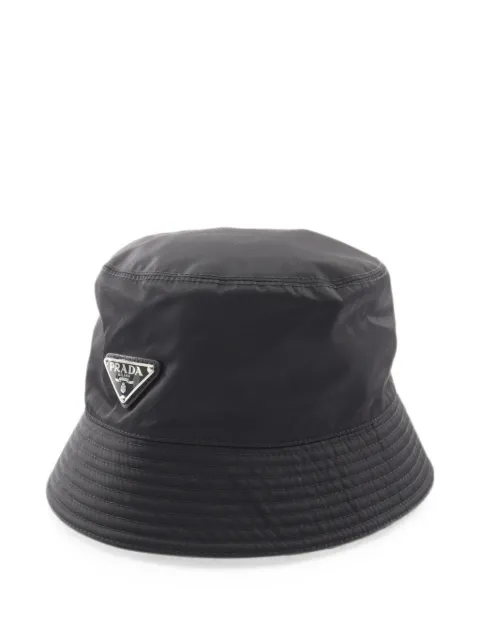 Prada Pre-Owned 2010s logo-plaque bucket hat