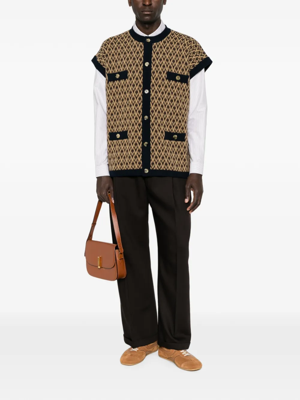 Valentino Garavani Toile Iconographe button-up cardigan Beige