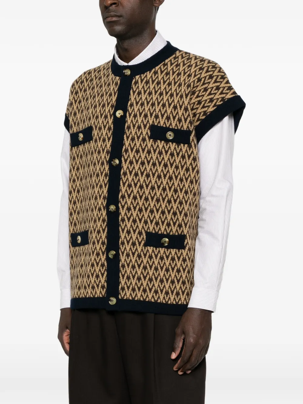Valentino Garavani Toile Iconographe button-up cardigan Beige