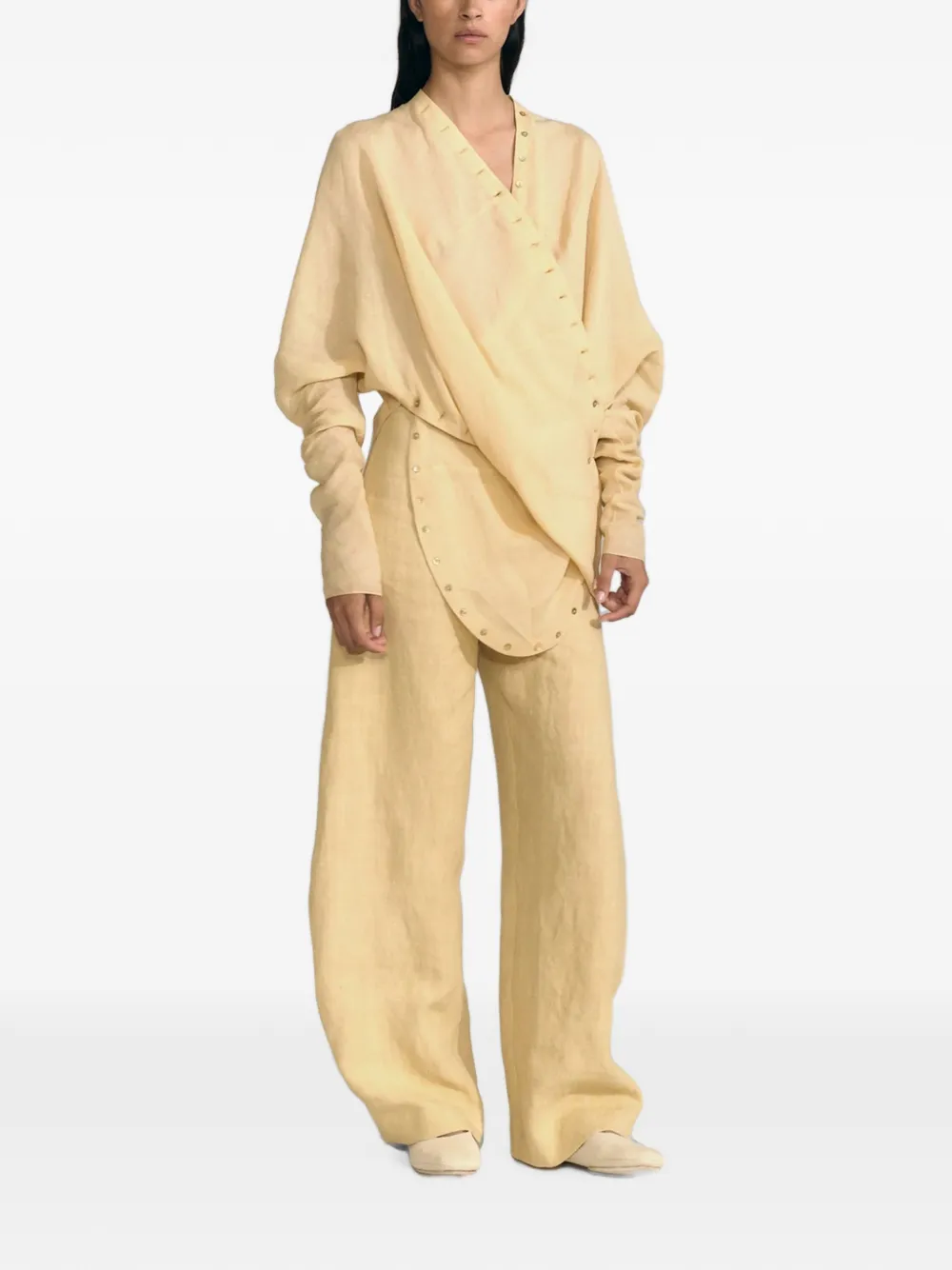 Cortana Costa Palazzo Pants in Neutrals, view 2
