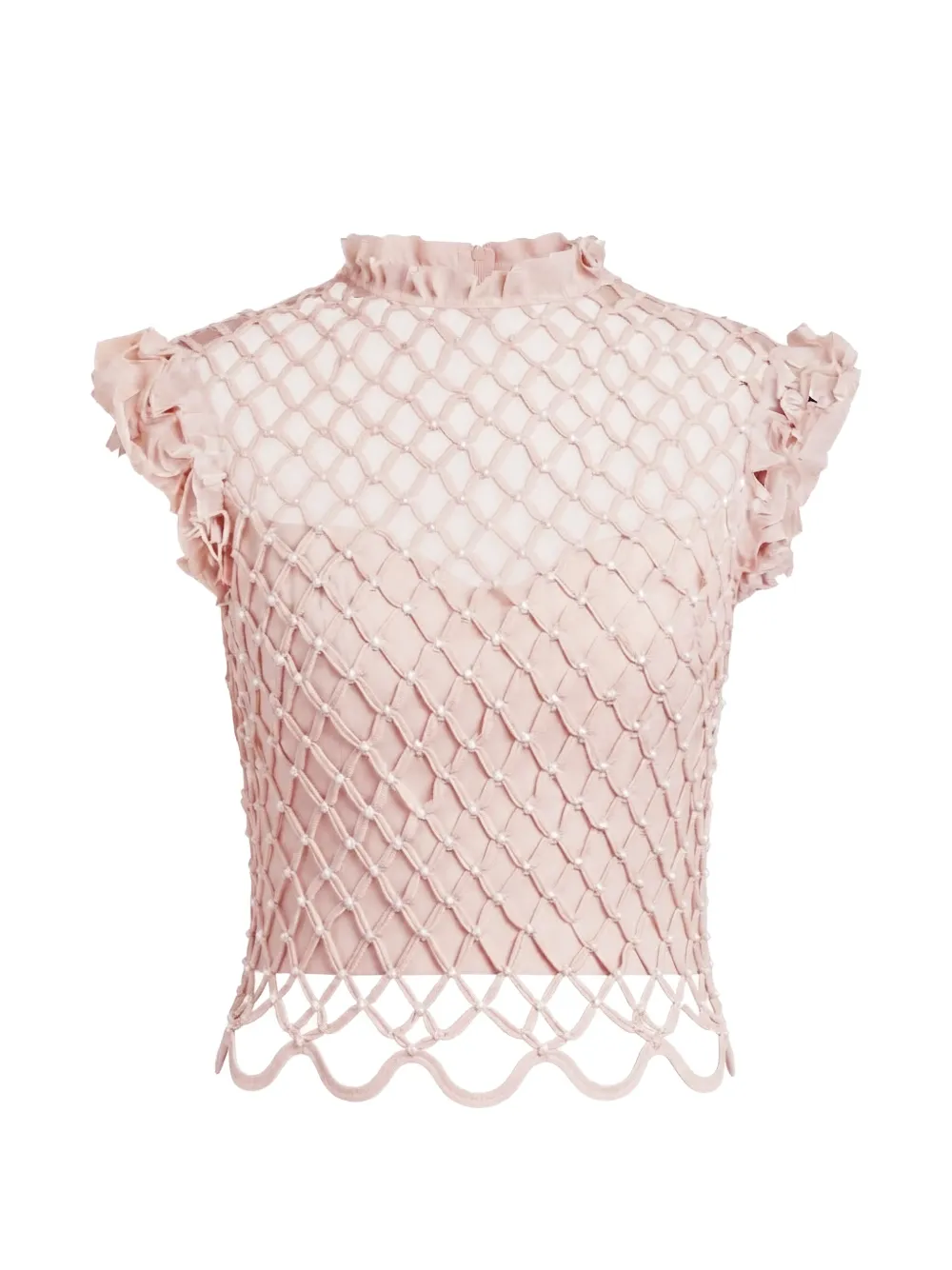 Gemy Maalouf ruffled open-back top