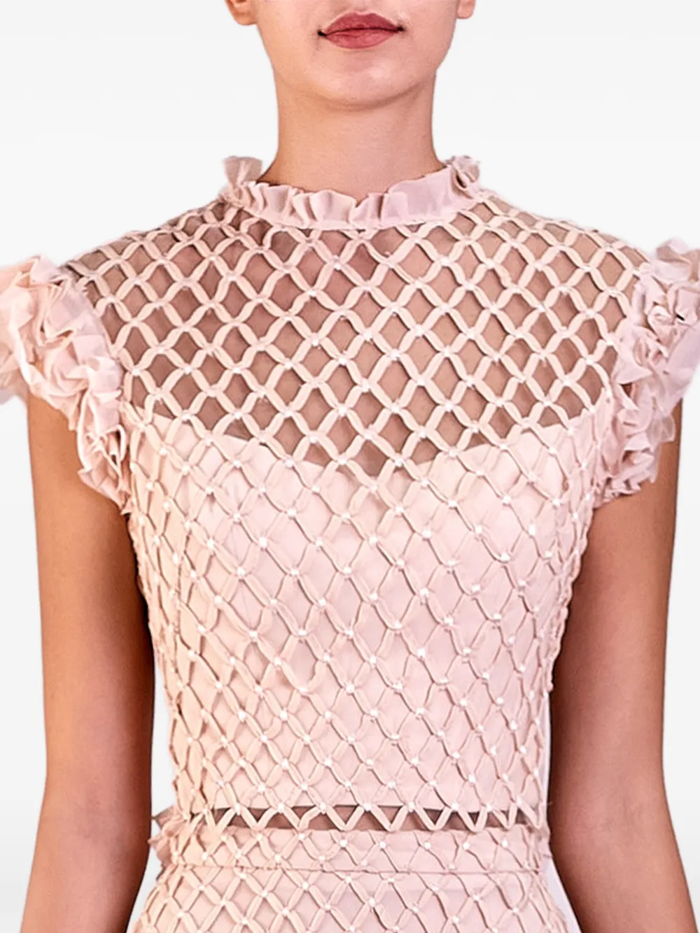 Gemy Maalouf Top met open rug Beige