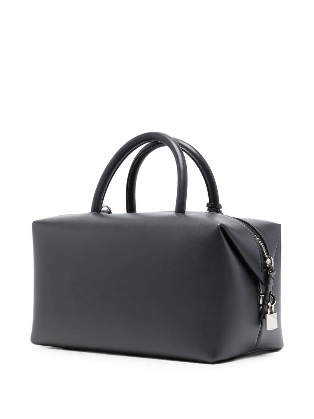 Max Mara Holdallm Leather Tote Bag in Grey, view 3