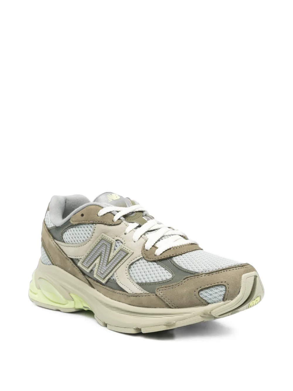 New Balance panelled mesh-insert sneakers Grijs