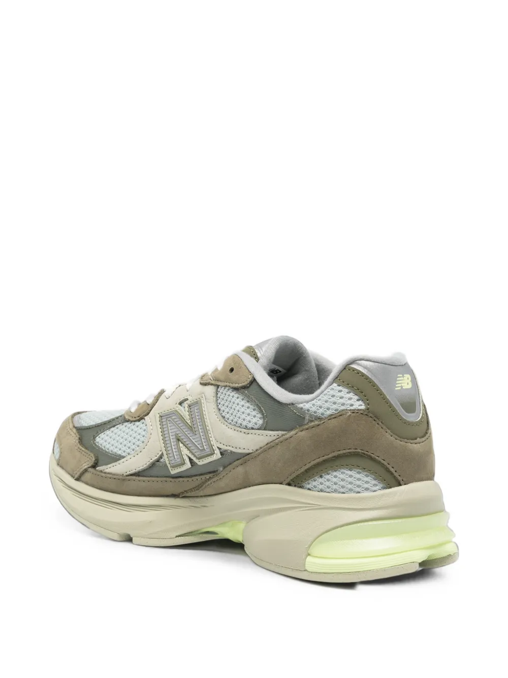 New Balance panelled mesh-insert sneakers Grijs
