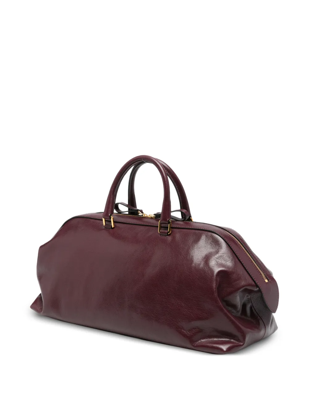 Alberta Ferretti Alice leren shopper Paars