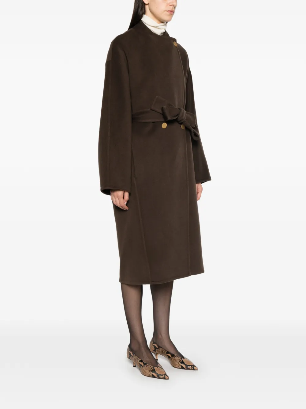 Alberta Ferretti Jas met ceintuur Bruin