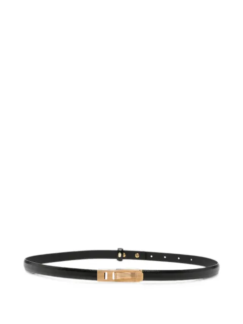 Alberta Ferretti ridged-buckle leather belt