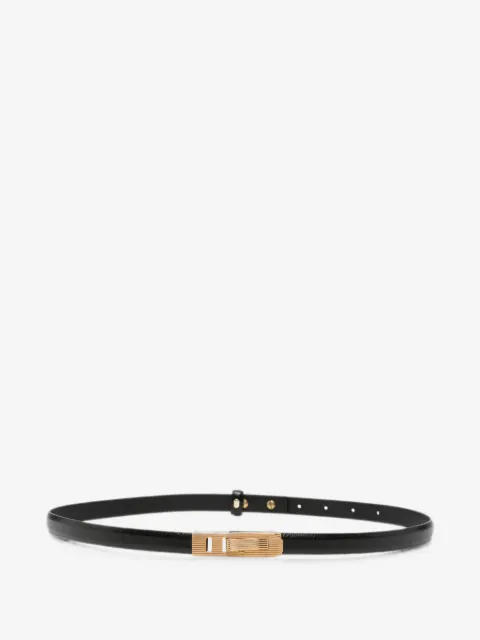 Alberta Ferretti ridged-buckle leather belt