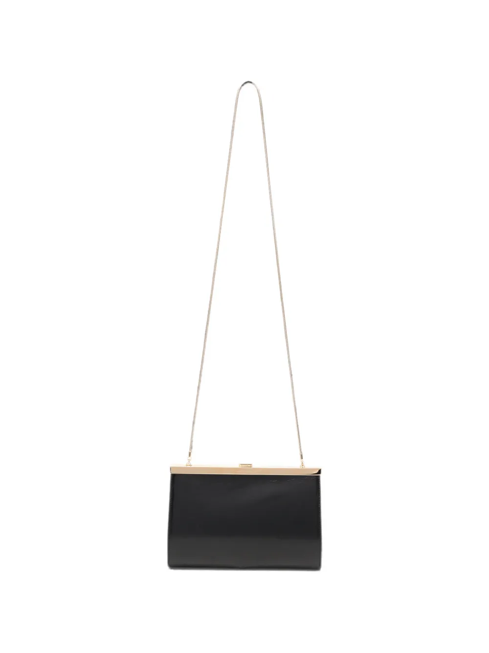 Alberta Ferretti Logo-engraved Clutch Bag In Black