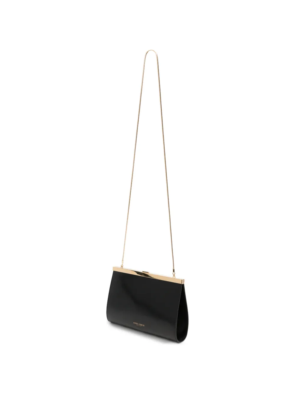 Alberta Ferretti Clutch met gegraveerd logo Zwart