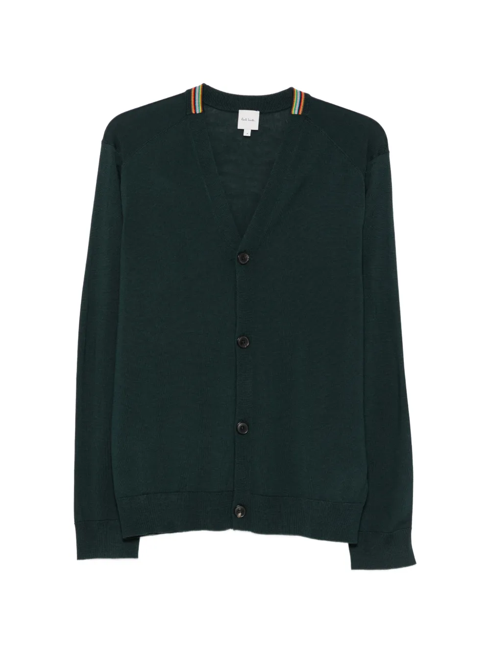 Paul Smith merino wool V-neck cardigan - Verde