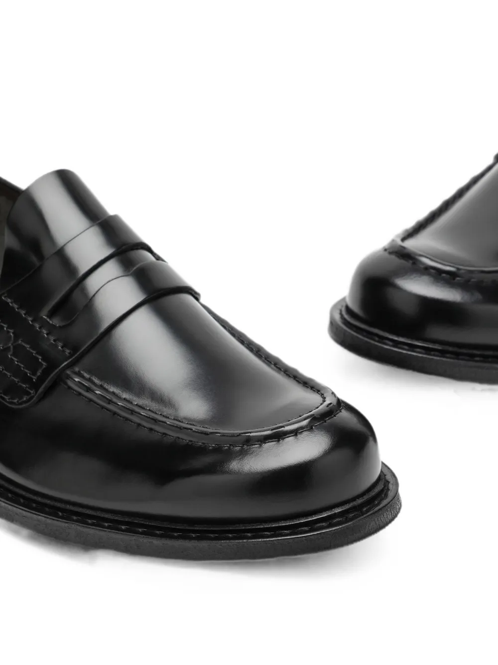 Church's penny-slot leather loafers Zwart