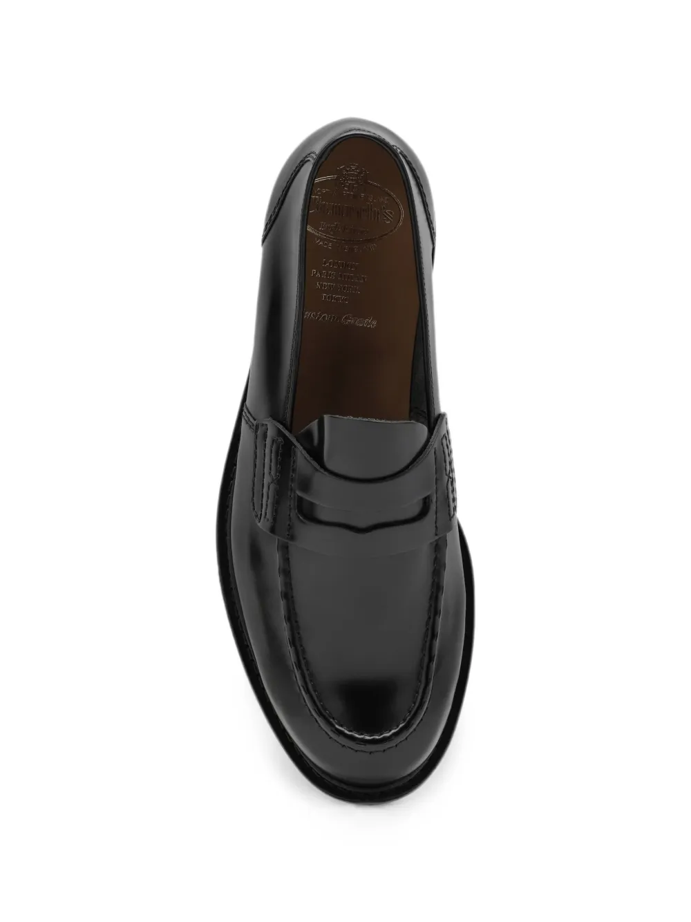 Church's penny-slot leather loafers Zwart